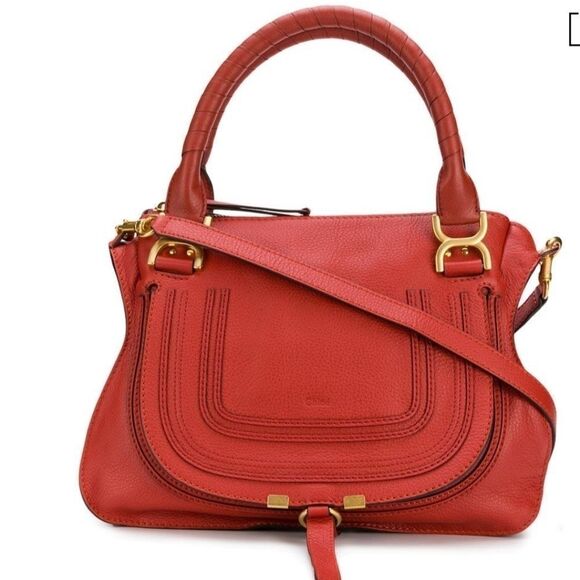 CHLOE MARCIE RED SATCHEL - Picture 2 of 16